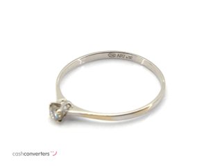sortija oro 18k con piedra con diamante