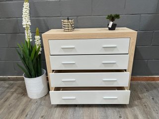 Cómoda 4 cajones blanco cambri