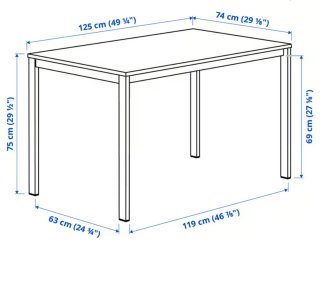 Mesa Ikea Vihals Blanca