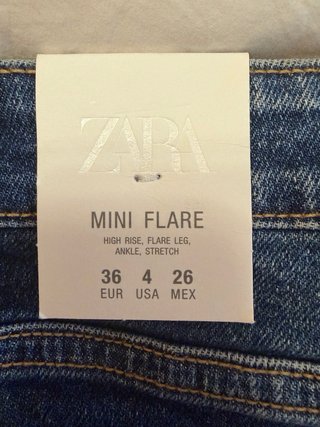 Zara Tejanos Mini Flare Z1975 Talla 36