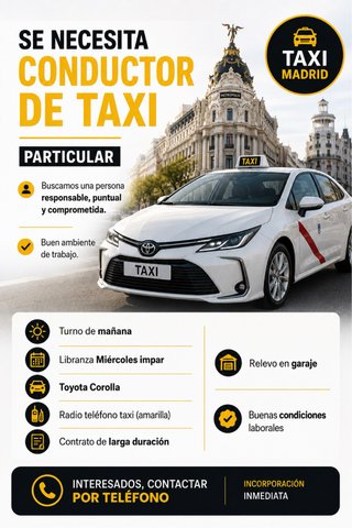 CONDUCTOR TAXI MADRID