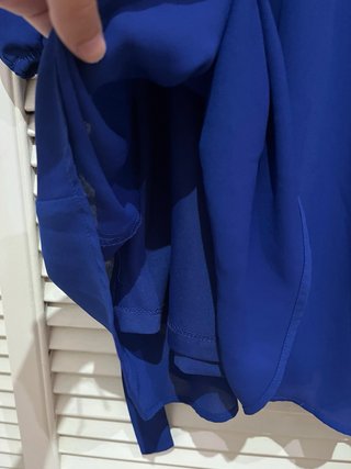 Vestido midi Vila Clothes azul manga larga T.36 S