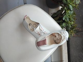 Zapatillas blancas y rosas talla 38