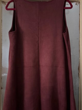 Vestido largo terciopelo y tela