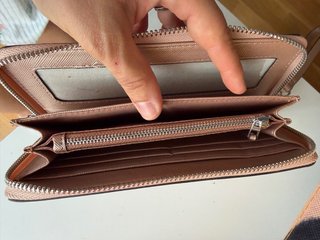 Cartera Parfois nueva rosa metalizada