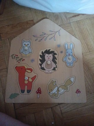 Puzzle de madera con animales