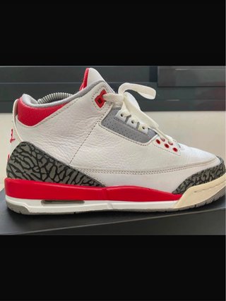 Air Jordan 3 Originales Blancas y Rojas