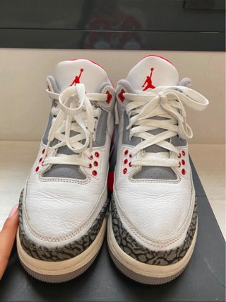 Air Jordan 3 Originales Blancas y Rojas