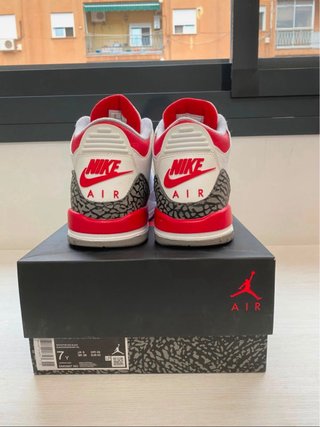 Air Jordan 3 Originales Blancas y Rojas