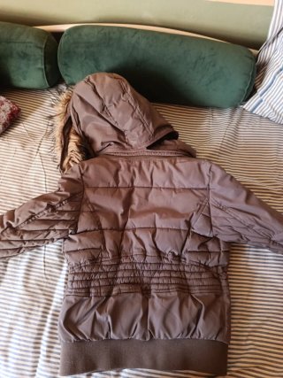 Anorak Geox niño T6 marrón con capucha