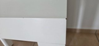 Mesa consola extensible blanca