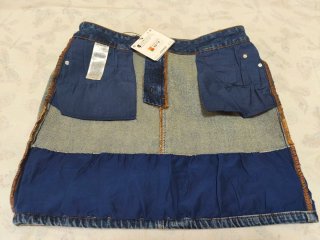 Falda vaquera Desigual mini bordada