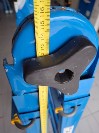 Escalera articulada extensible azul