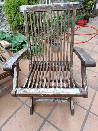4 cadires de Jardín Teka Madera