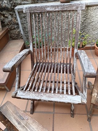 4 cadires de Jardín Teka Madera