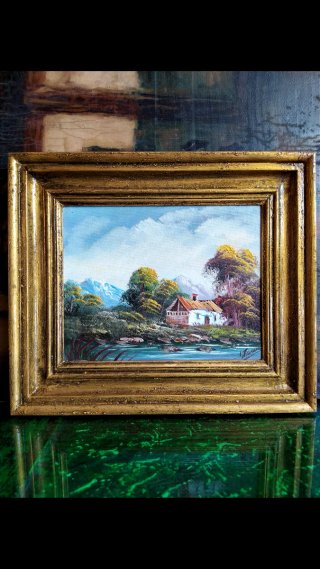 PAISAJE OLEO CUADRO ANTIQUE № 91