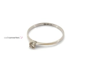 sortija oro 18k con piedra con diamante