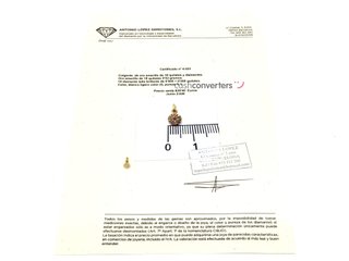 colgante oro 18k con piedra con diamante
