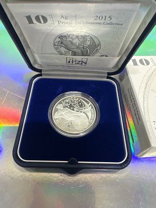 Rarissimo 10 Euro argento Italia 2015 Pace Europa
