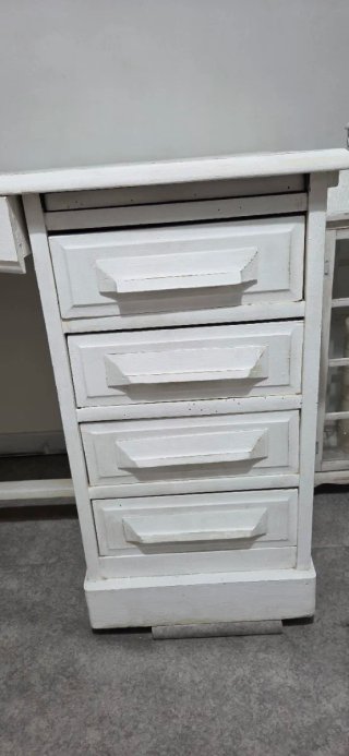 Escritorio antiguo madera blanco
