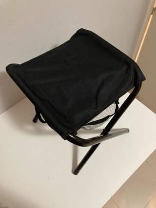 Taburete Plegable Relaxdays Negro