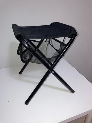Taburete Plegable Relaxdays Negro