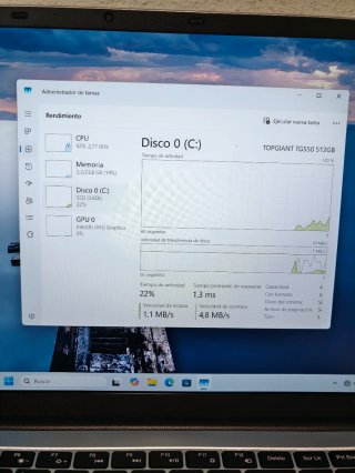 Ordenador Portátil Intel 5095A 24GB Ram 512GB SSD