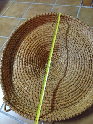 Capacho o cofín de esparto tradicional