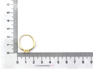 sortija oro 18k con piedra con circonita