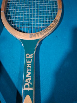 2 raquetas tenis madera antiguas Interclub Panther