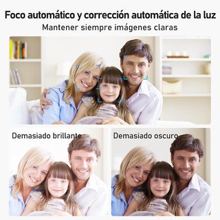 Webcam 4K con LED táctil, micrófono IA y trípode