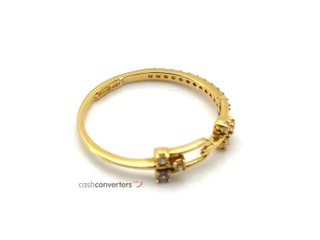 sortija oro 18k con piedra con circonita