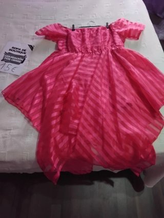 Vestido rosa rayas