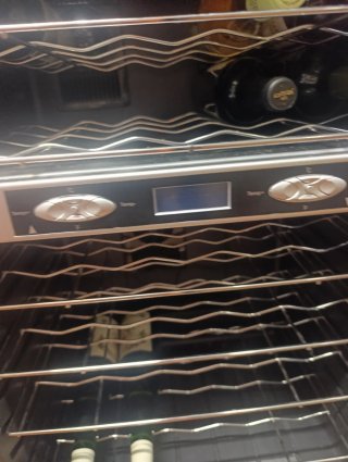 Vinoteca de cristal enfriador de vino con dos temp