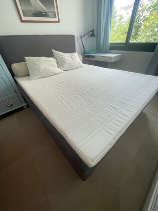 Cama Canapé IKEA 160x200 cm Tapizada Gris