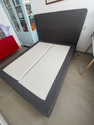 Cama Canapé IKEA 160x200 cm Tapizada Gris