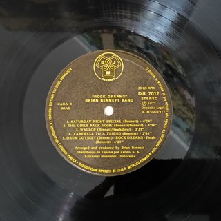 Vinilo Brian Bennett Band - Rock Dreams