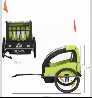 Carro remolque para bicicleta de bebé