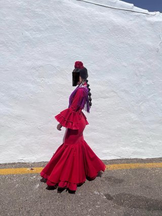 Traje de flamenca rojo