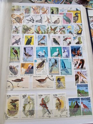 Colección de sellos de aves