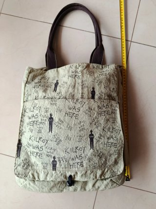 Bolso bandolera estilo grafiti vintage kilroy