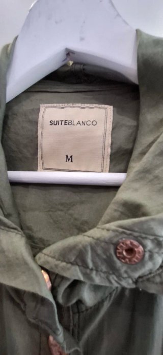 Parka Suite Blanco Verde Talla M