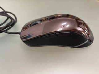 Ratón Gaming USB Negro y Plateado