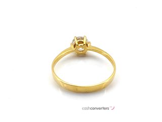 sortija oro 18k con piedra con circonita
