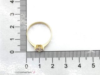 sortija oro 18k con piedra con circonita