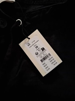 Pantalón Gina Tricot Lino Negro T.38