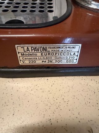 Macchina caffè la pavoni europiccola funzionante