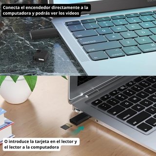 Mini cámara en mechero con microSD y grabación HD