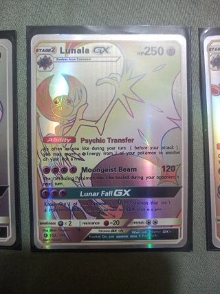 Lote Cartas Pokémon GX Umbreon, Lunala, Solgaleo