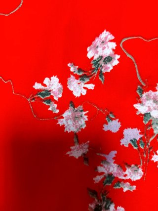 Top floral rojo talla XS/S